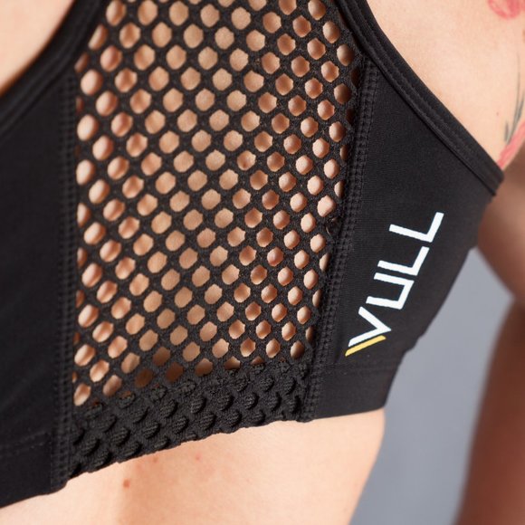 VULL SPORT - HIGH WIRE MESH SPORTS BRA (Black) - Picture 3 of 7